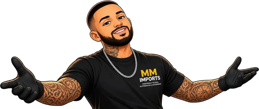 Técnico da MM Imports dando boas-vindas